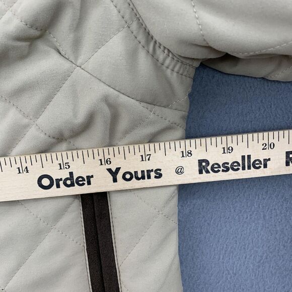 Le Chameau Jacket Womens Medium Beige Quilted Lined Zip Pockets Bastia BCV1425 - Picture 11 of 16